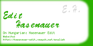 edit hasenauer business card